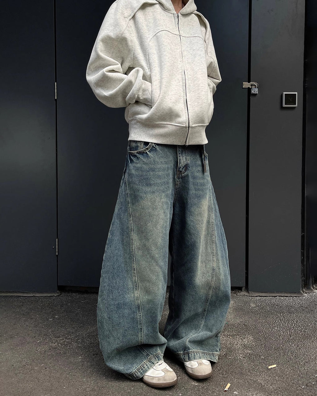 Vintage Wash Denim Jeans - RIYOOO