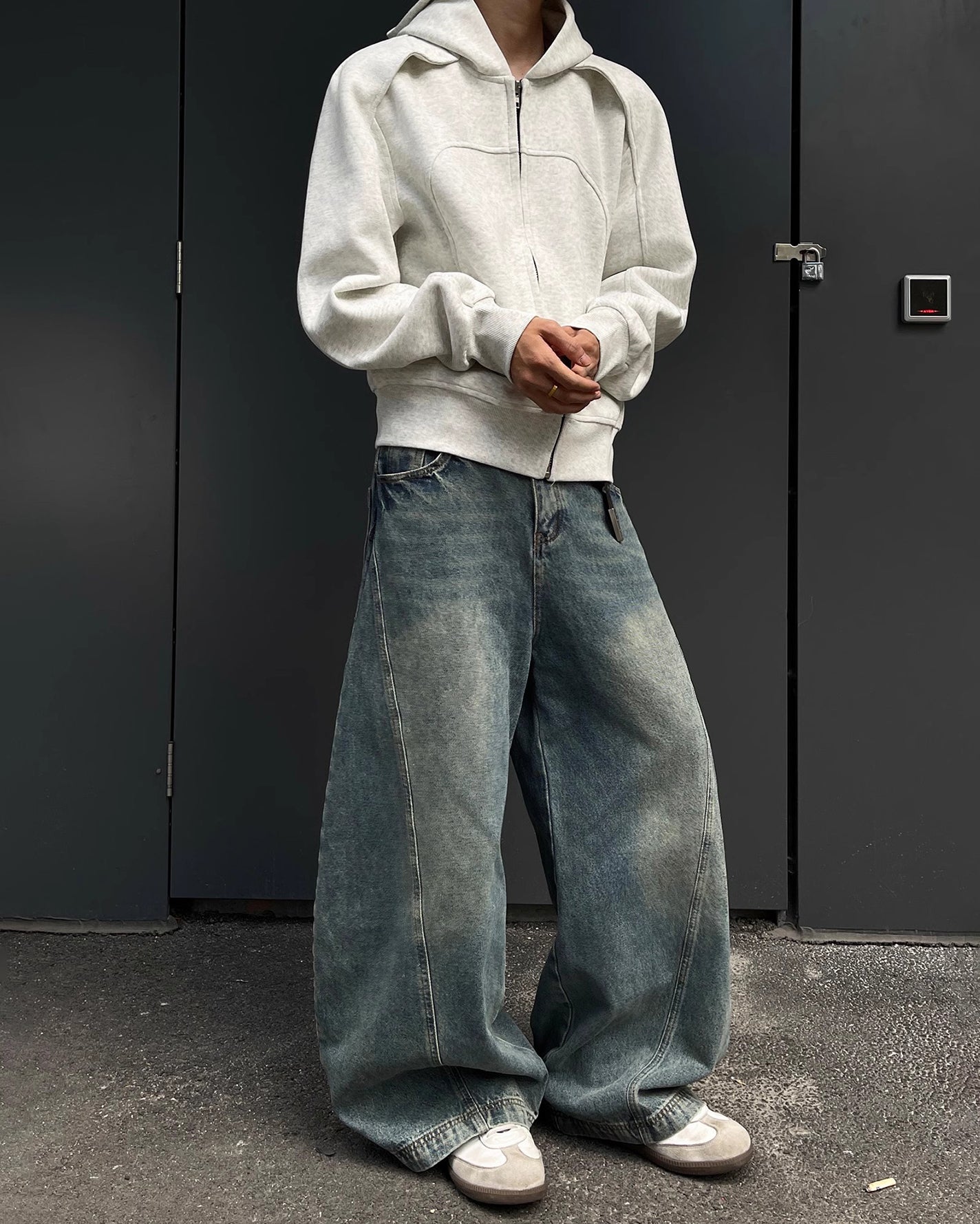 Vintage Wash Denim Jeans - RIYOOO