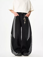 Striped Denim Pants - Riyooo