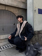 Vintage Fur Denim Jacket - Riyooo