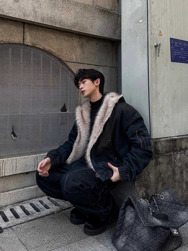 Vintage Fur Denim Jacket - Riyooo