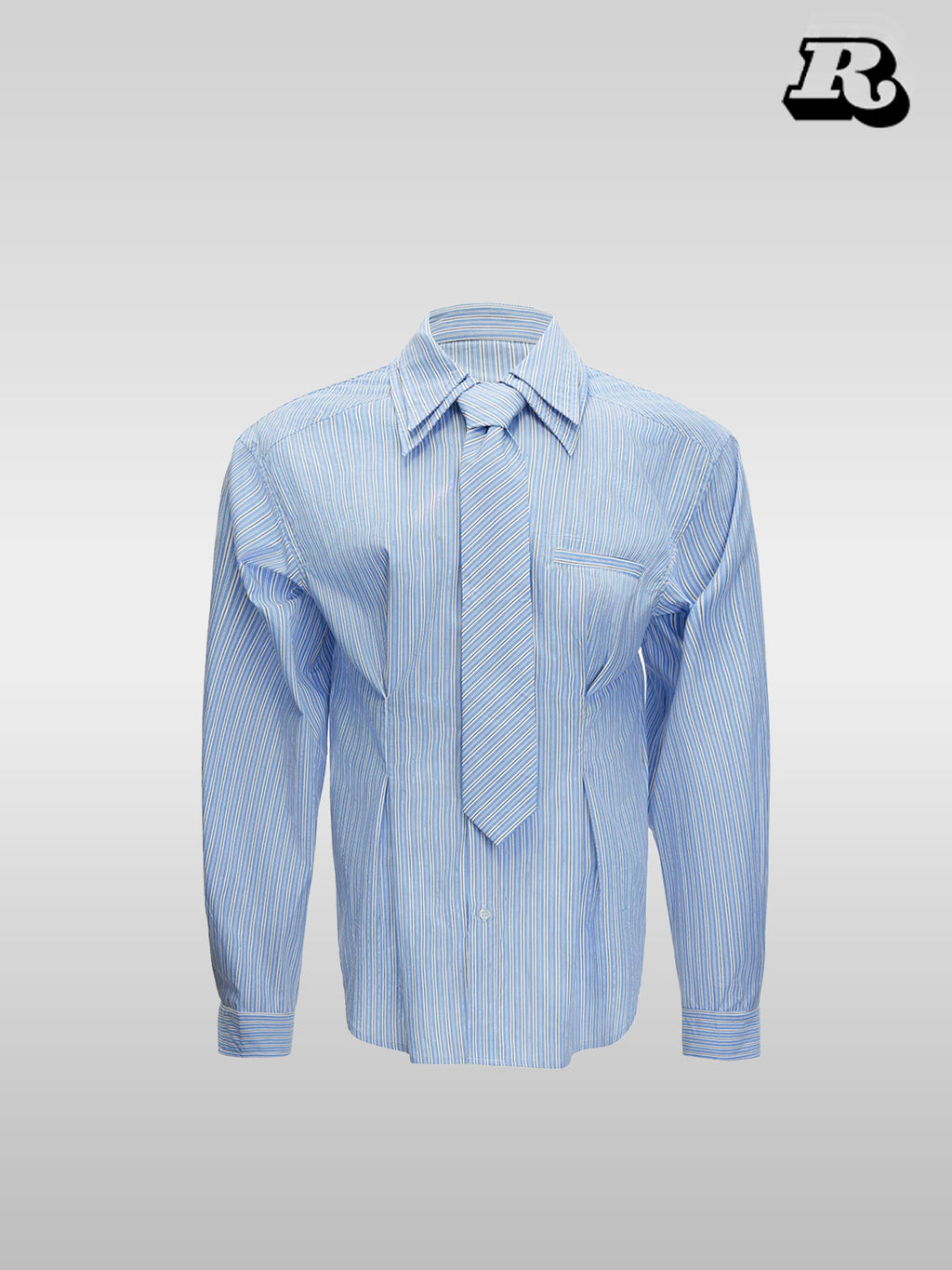 Double Collar Design Overfit Shirt - RIYOOO