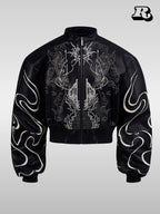 Heavenly Gate Dragon Embroidered Bomber - RIYOOO