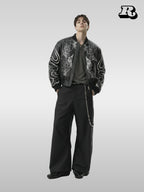 Heavenly Gate Dragon Embroidered Bomber - RIYOOO