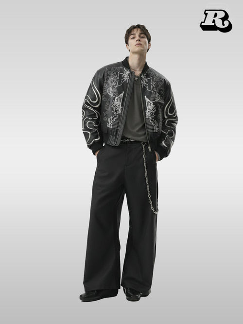 천문룡 자수 봄버 재킷 - RIYOOO