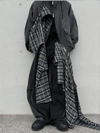 Plaid Patchwork Jeans - RIYOOO