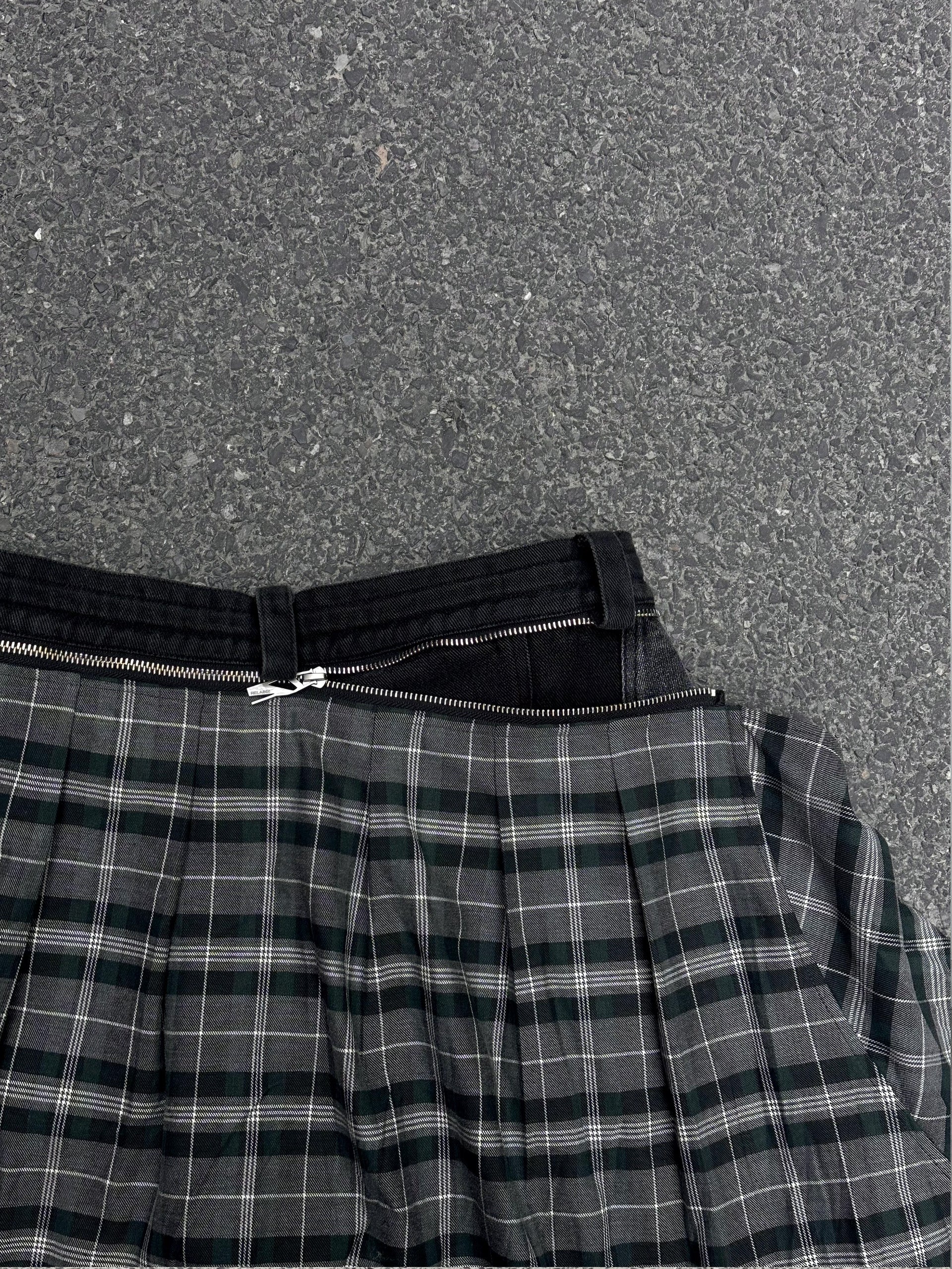 Plaid Patchwork Jeans - RIYOOO