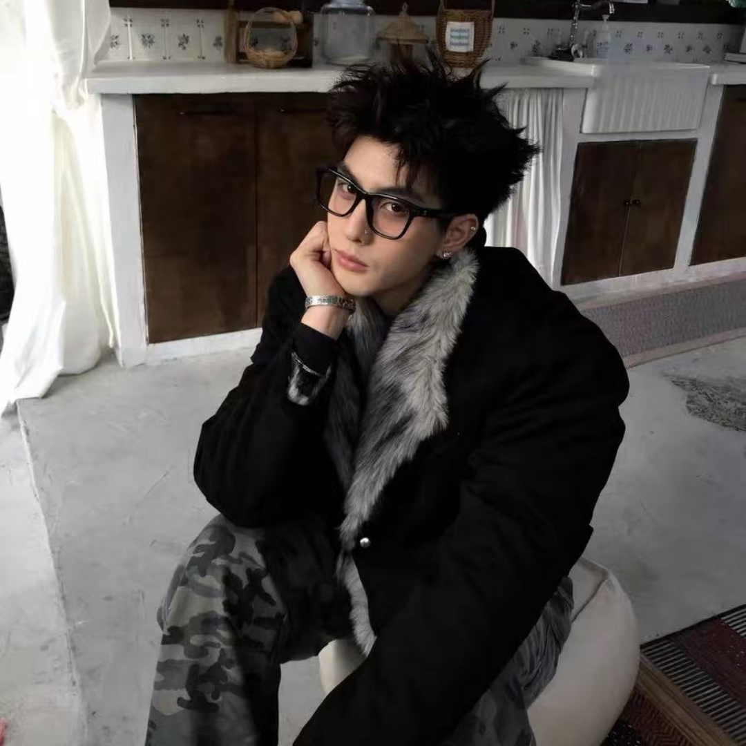 Faux Fur Collar Biker Bomber - RIYOOO