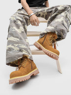 Chunky Platform Work Boots - RIYOOO