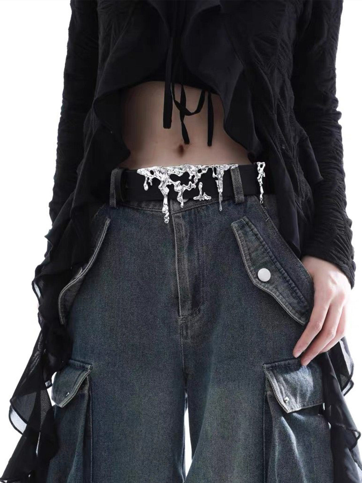 Cyberpunk Liquid Metal Utility Belt – RIYOOO