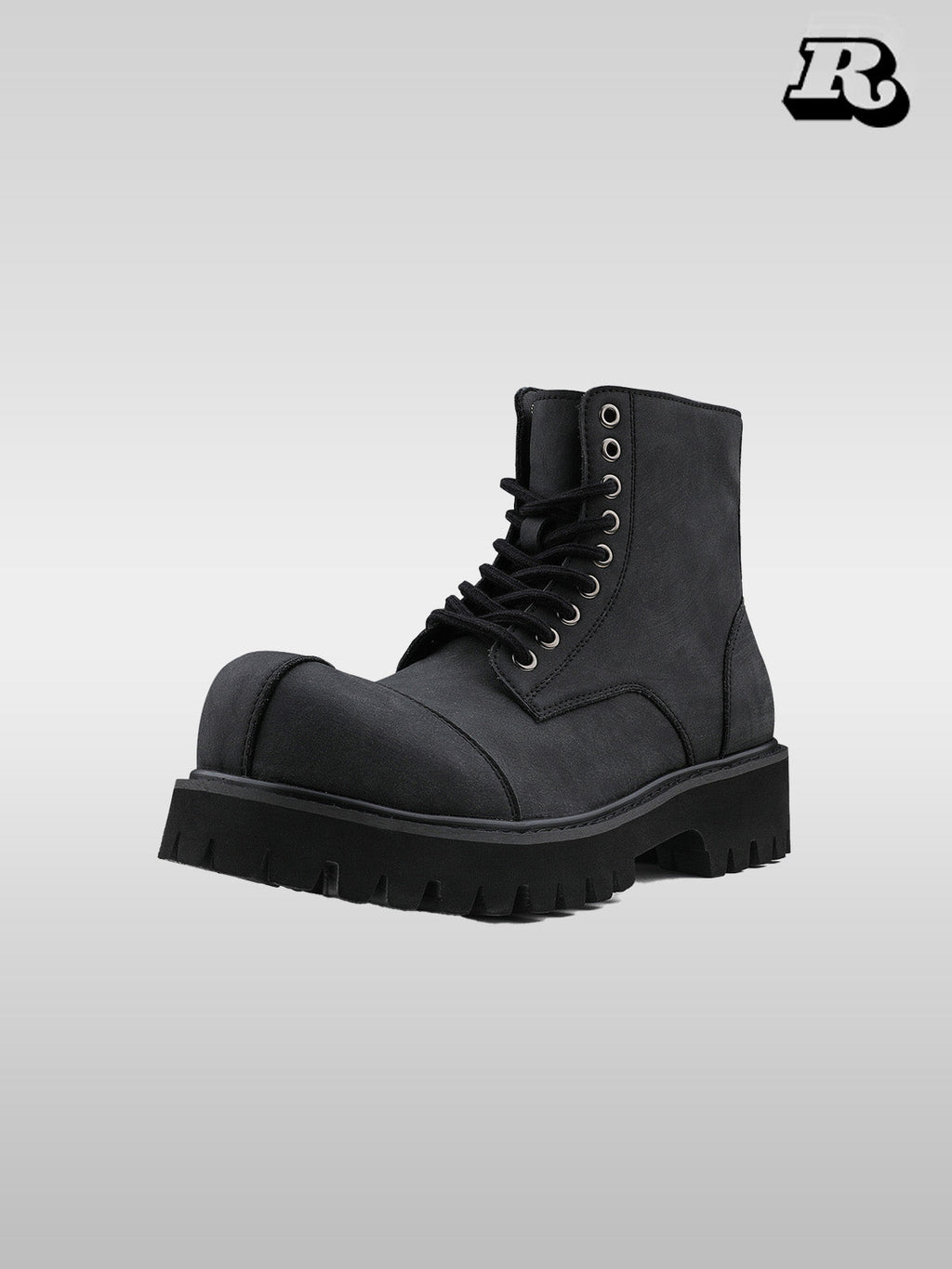 Distressed Matte Platform Boots - RIYOOO