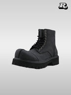 Distressed Matte Platform Boots - RIYOOO
