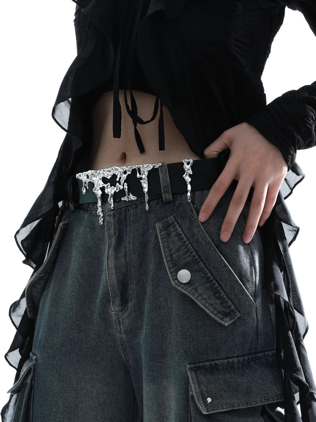 Cyberpunk Liquid Metal Utility Belt – RIYOOO