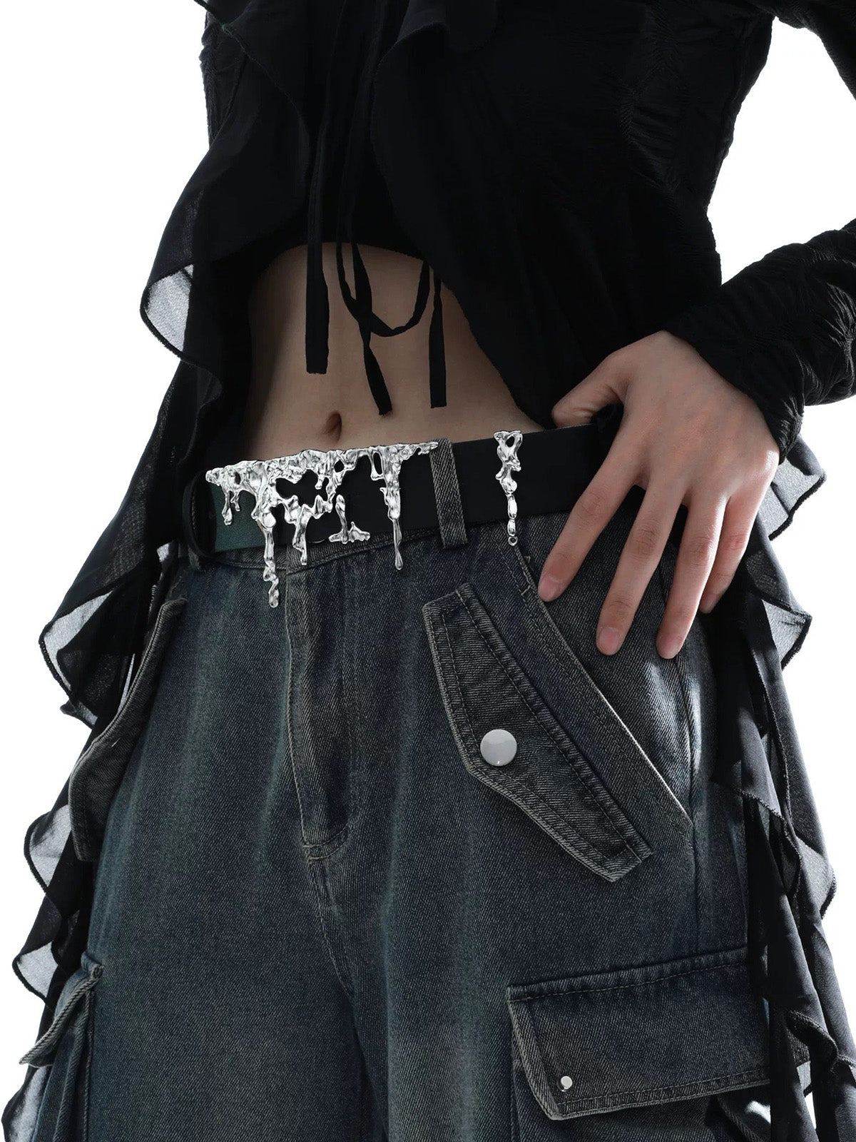 Cyberpunk Liquid Metal Utility Belt – RIYOOO